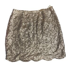TOBI Sequin Mini Skirt Gold Sparkle‎ Party Festival XS